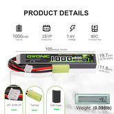 Ovonic 9.6V 1600mAh Butterfly NiMH Akku mit Mini Tamiya Stecker für Airsoft